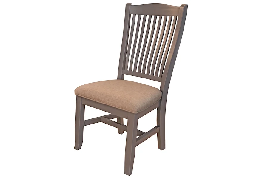 Port Townsend Slatback Side Chair with Upholstered Seat by AAmerica at Esprit Decor Home Furnishings